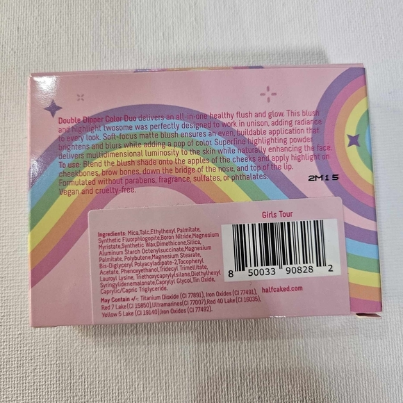 HALF CAKED Double Dipper Color Duo Blush &‎ Highlight Duo Set Matte Blush Powder - Picture 3 of 5